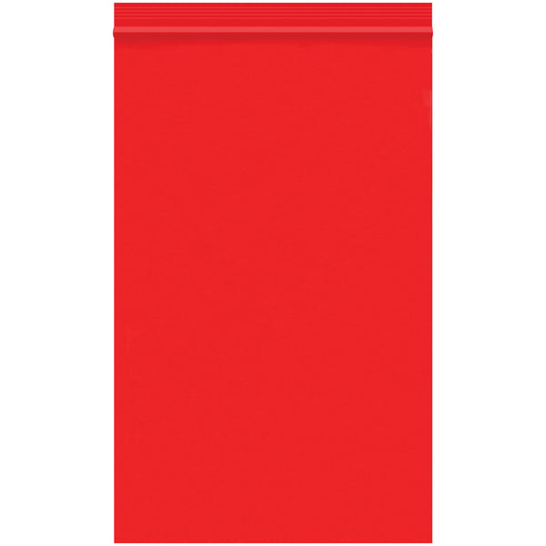 5 x 8" - 2 Mil Red Reclosable Poly Bags, Case Of 1000 Case Of 1000