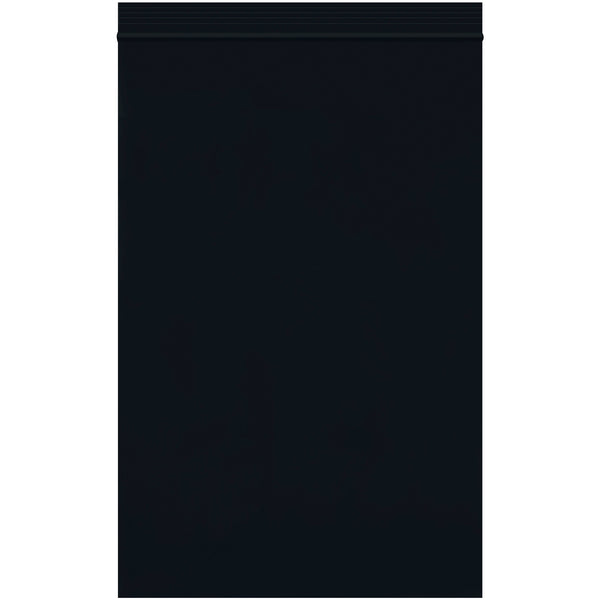 6 x 9" - 2 Mil Black Reclosable Poly Bags, Case Of 1000 Case Of 1000