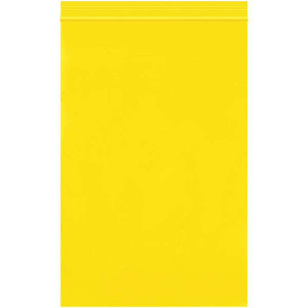 6 x 9" - 2 Mil Yellow Reclosable Poly Bags, Case Of 1000 Case Of 1000