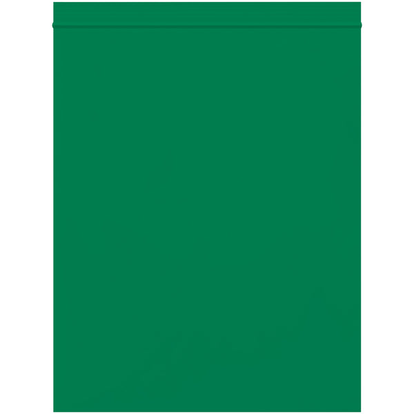 8 x 10" - 2 Mil Green Reclosable Poly Bags, Case Of 1000 Case Of 1000