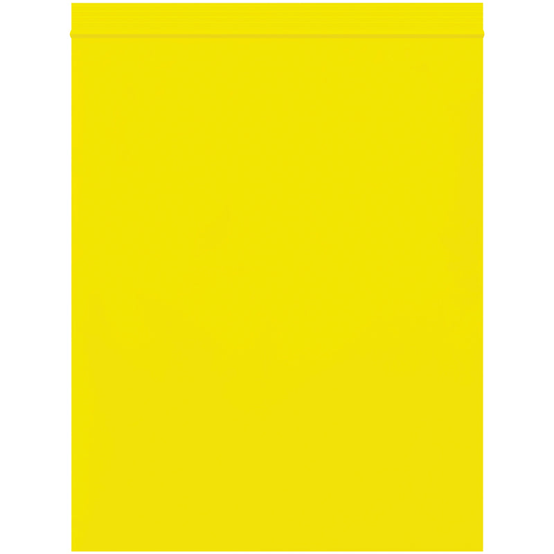 8 x 10" - 2 Mil Yellow Reclosable Poly Bags, Case Of 1000 Case Of 1000