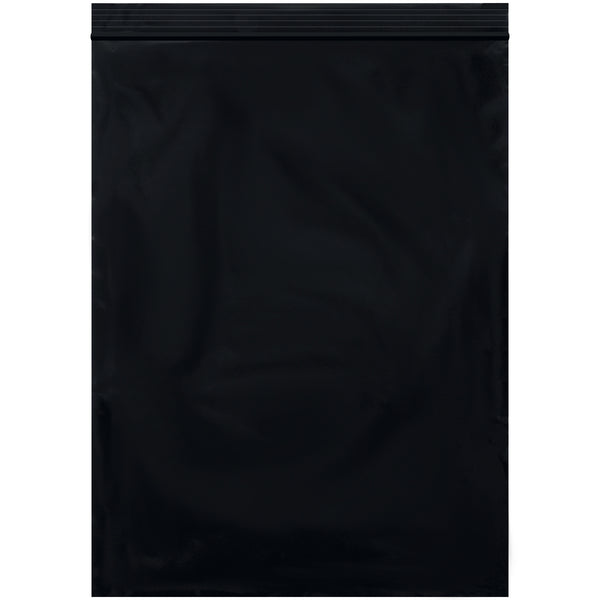 9 x 12" - 2 Mil Black Reclosable Poly Bags, Case Of 1000 Case Of 1000