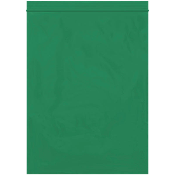 9 x 12" - 2 Mil Green Reclosable Poly Bags, Case Of 1000 Case Of 1000