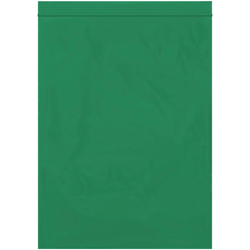 9 x 12" - 2 Mil Green Reclosable Poly Bags, Case Of 1000 Case Of 1000