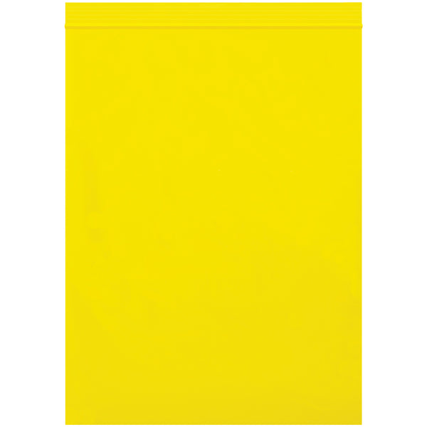 9 x 12" - 2 Mil Yellow Reclosable Poly Bags, Case Of 1000 Case Of 1000