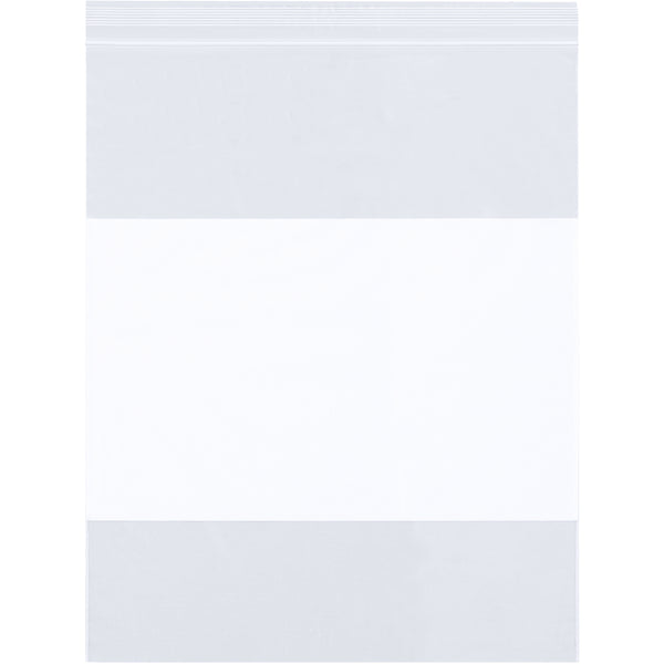 10 x 10" - 2 Mil White Block Reclosable Poly Bags (PB3968) Case Of 1000