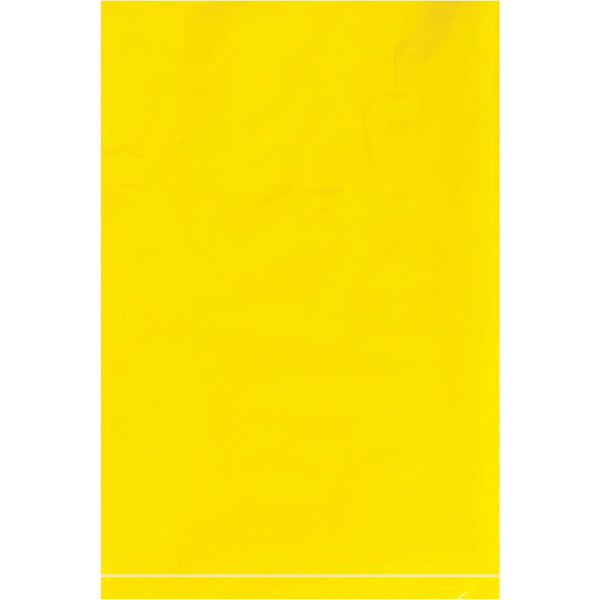 6 x 9" - 2 Mil Yellow Flat Poly Bags, Case Of 1000 Case Of 1000