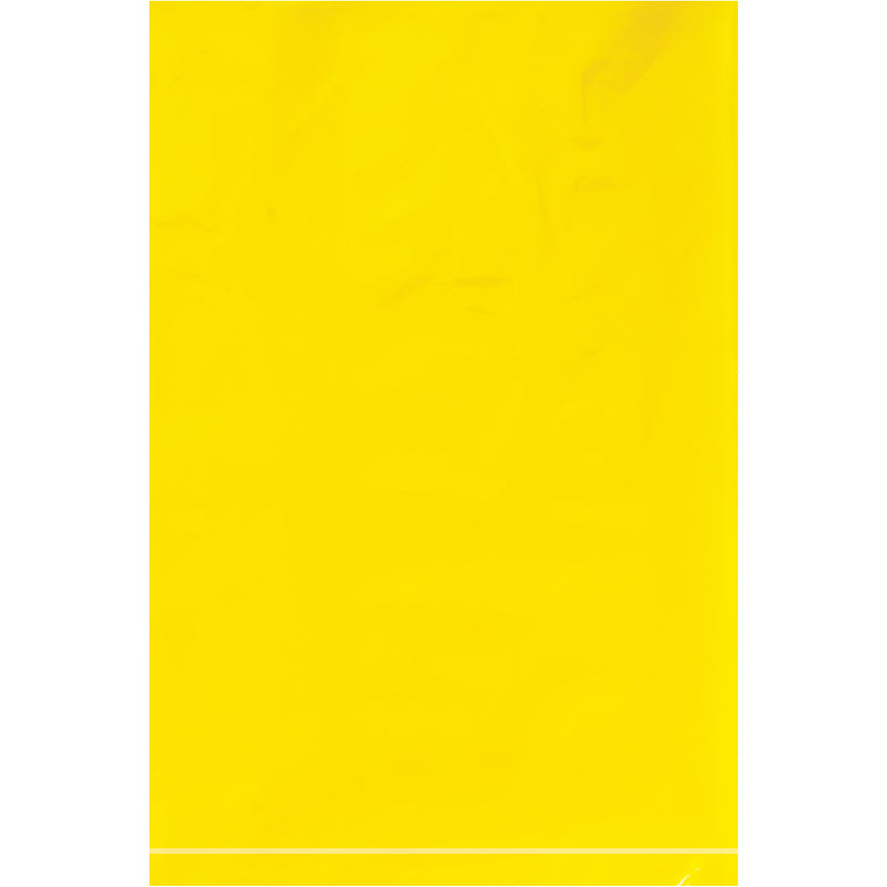 6 x 9" - 2 Mil Yellow Flat Poly Bags, Case Of 1000 Case Of 1000