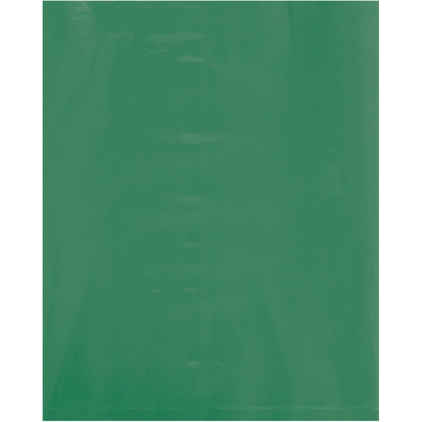 8 x 10" - 2 Mil Green Flat Poly Bags, Case Of 1000 Case Of 1000