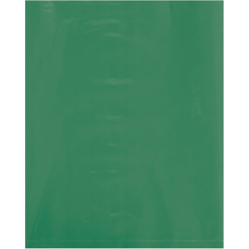 8 x 10" - 2 Mil Green Flat Poly Bags, Case Of 1000 Case Of 1000