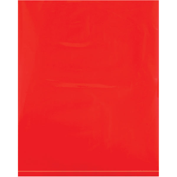 8 x 10" - 2 Mil Red Flat Poly Bags, Case Of 1000 Case Of 1000