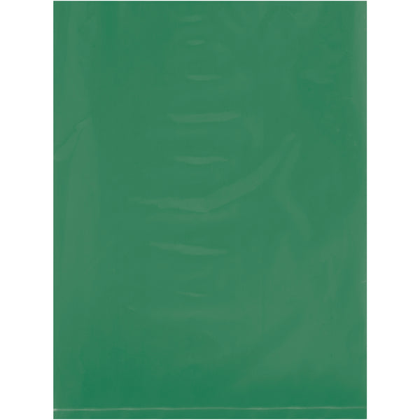 9 x 12" - 2 Mil  Green Flat Poly Bags, Case Of 1000 Case Of 1000