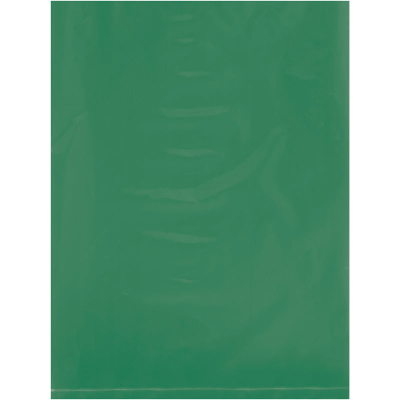 9 x 12" - 2 Mil  Green Flat Poly Bags, Case Of 1000 Case Of 1000