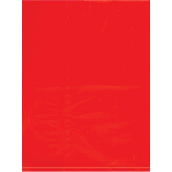 9 x 12" - 2 Mil Red Flat Poly Bags, Case Of 1000 Case Of 1000