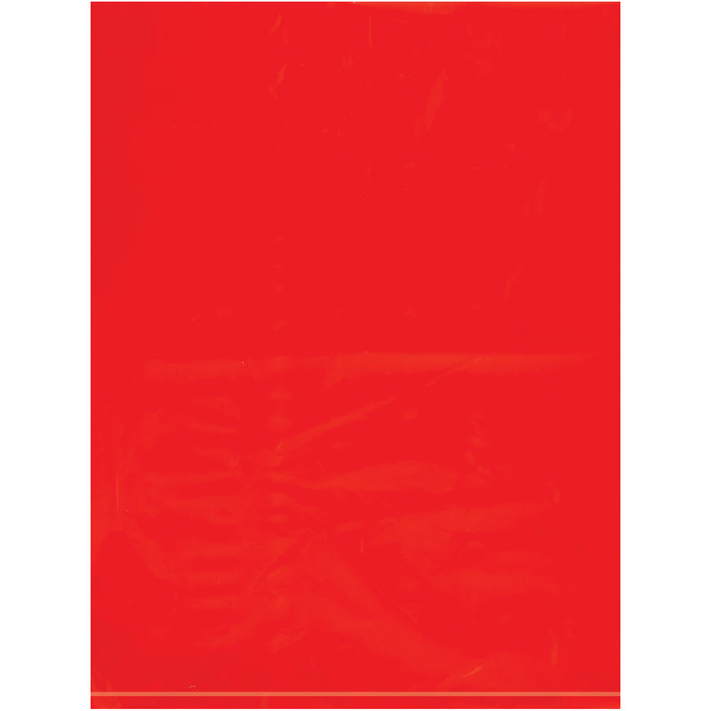 9 x 12" - 2 Mil Red Flat Poly Bags, Case Of 1000 Case Of 1000