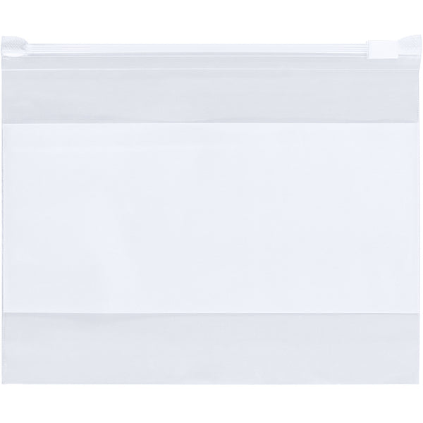 4 x 6" - 3 Mil Slide-Seal Reclosable White Block Poly Bags, Case Of 100 Case Of 100