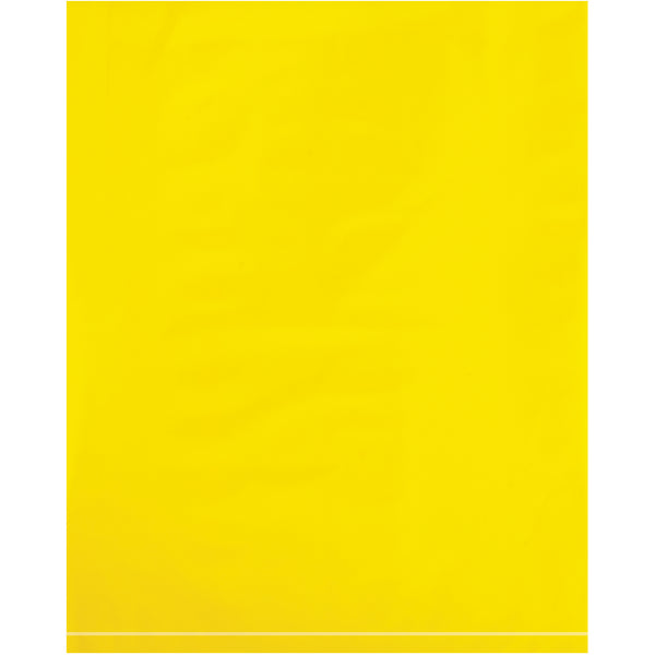 12 x 15" - 2 Mil Yellow Flat Poly Bags, Case Of 1000 Case Of 1000