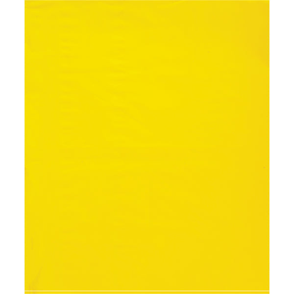 15 x 18" - 2 Mil Yellow Flat Poly Bags, Case Of 1000 Case Of 1000