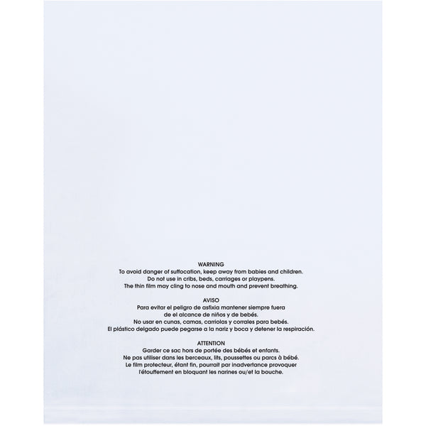 12 x 15" - 2 Mil Flat Suffocation Warning Poly Bags (PBM12152) Case Of 1000
