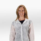 Pharma-Choice® Pharma-Coat Lab Coat Polypro EW NP Snap Front White, Case of 30 (HOSPCOAT797-L) Case of 30