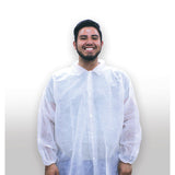 Pharma-Choice® Pharma-Coat Lab Coat Polypro EW NP Snap Front White, Case of 30 (HOSPCOAT797-M) Case of 30