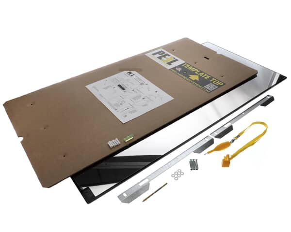 PEEL MIRROR SYSTEM MK-1836C SYSTEM FULL KIT 18X36 W/MOUNTING HARDWAR (PEMSMK-1836C) Each