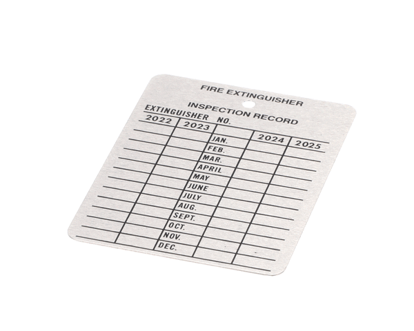 PERFECT FRY 83350 FIREMASTER INSPECTION TAG (PFC83350) Each