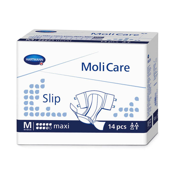 Size M MoliCare Slip Maxi Briefs, Fits 27" - 47" Waist, 14/BG (PHT165532Z) Bag of 14