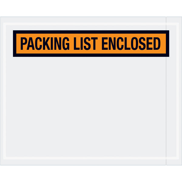 Tape Logic® "Packing List Enclosed" Envelopes, 4 1/2" x 5 1/2", Orange, 1000/Case Case Of 1000