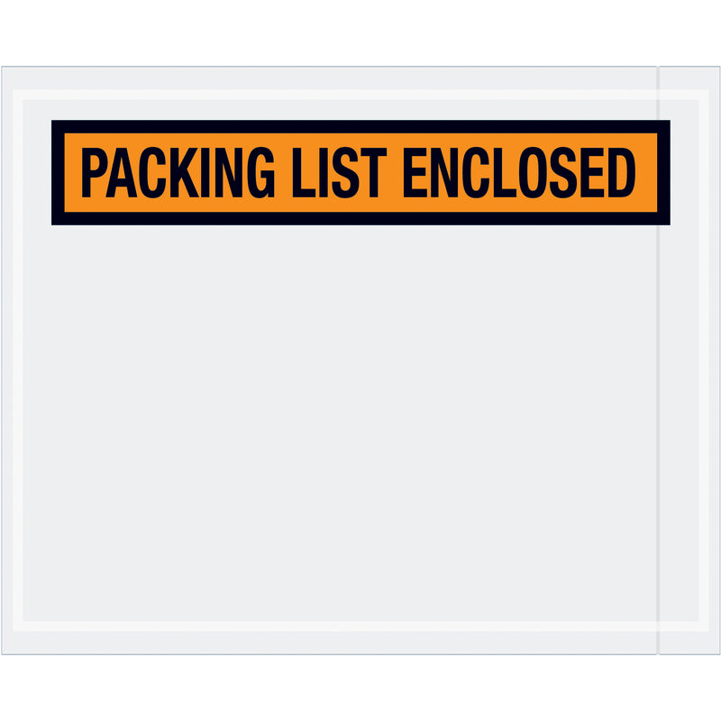 Tape Logic® "Packing List Enclosed" Envelopes, 4 1/2" x 5 1/2", Orange, 1000/Case Case Of 1000