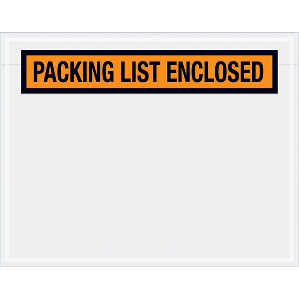 Tape Logic® "Packing List Enclosed" Envelopes, 7" x 5 1/2", Orange, 1000/Case Case Of 1000