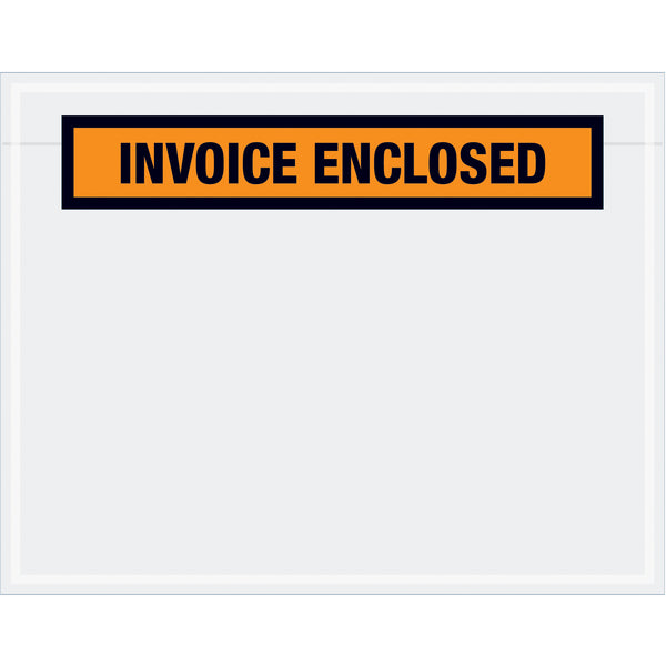 7 x 5 1/2" Orange "Invoice Enclosed" Envelopes, Case Of 1000 Case Of 1000