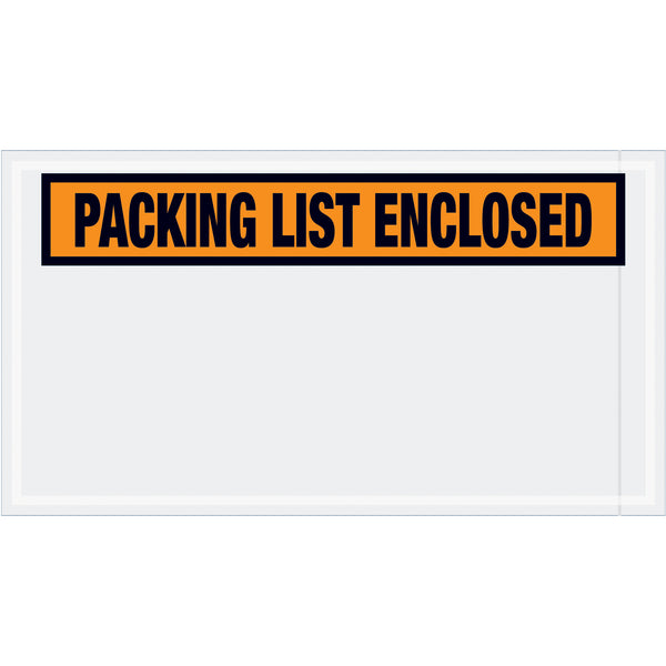 Tape Logic® "Packing List Enclosed" Envelopes, 5 1/2" x 10", Orange, 1000/Case Case Of 1000