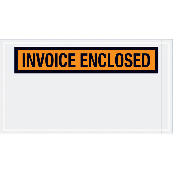 5 1/2 x 10" Orange "Invoice Enclosed" Envelopes, Case Of 1000 Case Of 1000