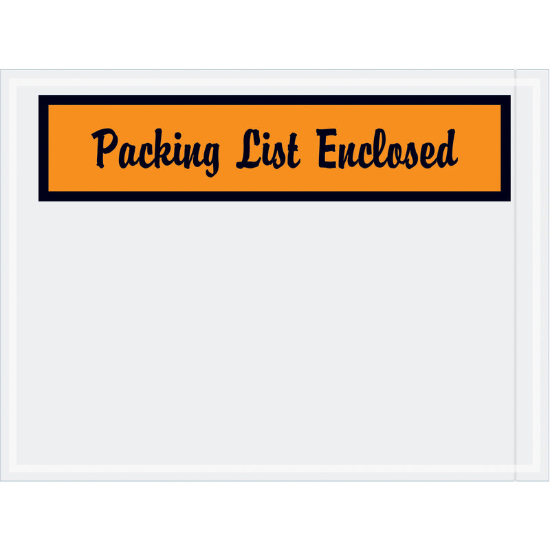 4 1/2 x 6" Orange "Packing List Enclosed" Envelopes (PL2), Case Of 1000 Case Of 1000