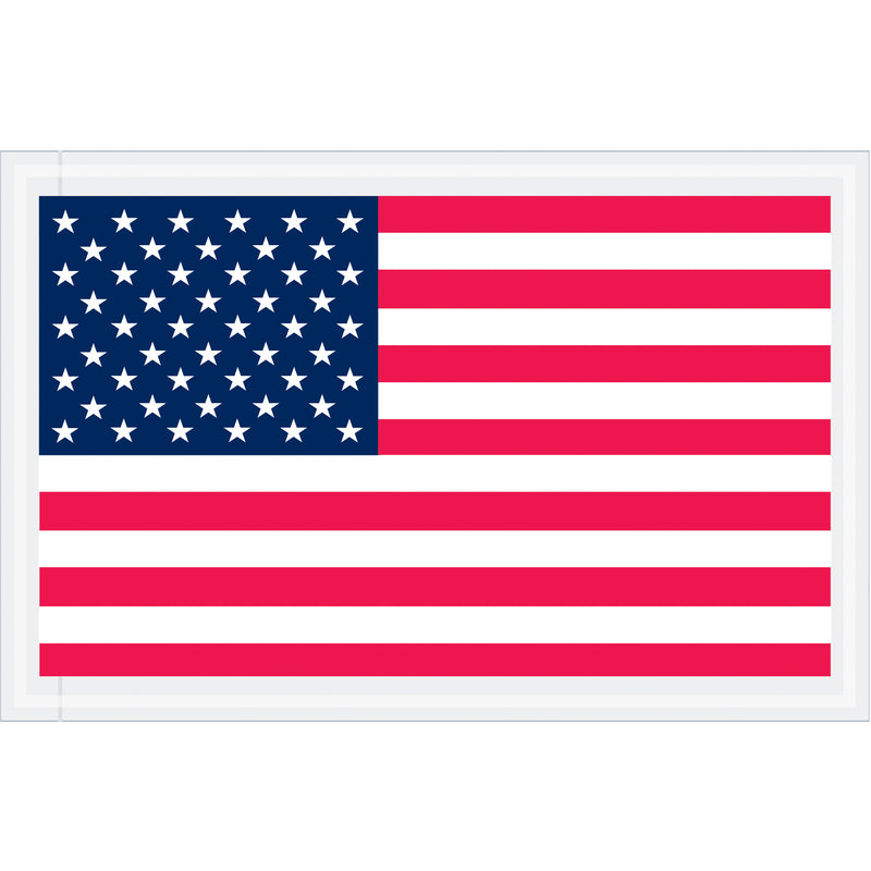 5 1/4 x 8" U.S.A. Flag  Packing List Envelopes (PL424) Case Of 1000