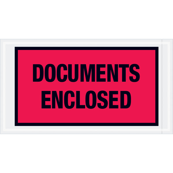 5 1/2 x 10" Red "Documents Enclosed" Envelopes, Case Of 1000 Case Of 1000