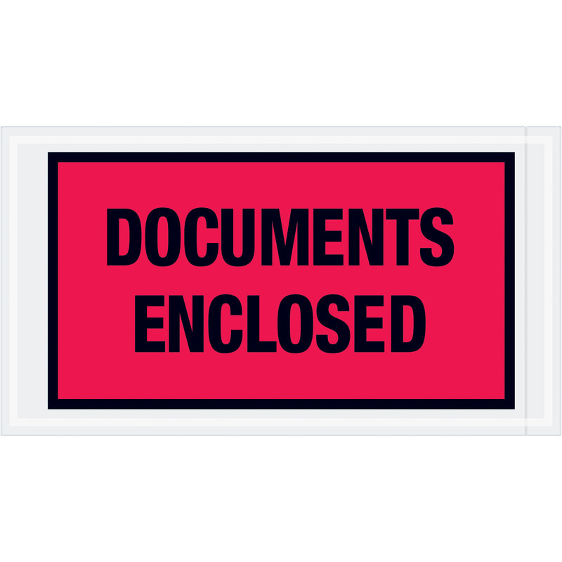 5 1/2 x 10" Red "Documents Enclosed" Envelopes, Case Of 1000 Case Of 1000