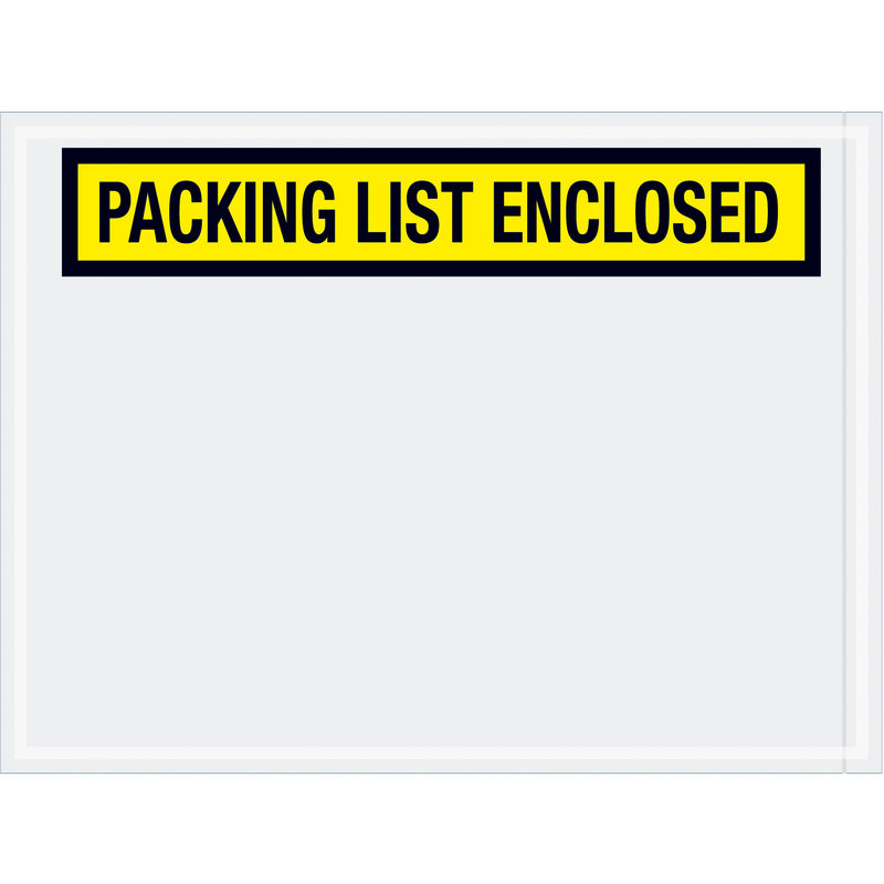 Tape Logic® "Packing List Enclosed" Envelopes, 4 1/2" x 6", Yellow, 1000/Case Case Of 1000