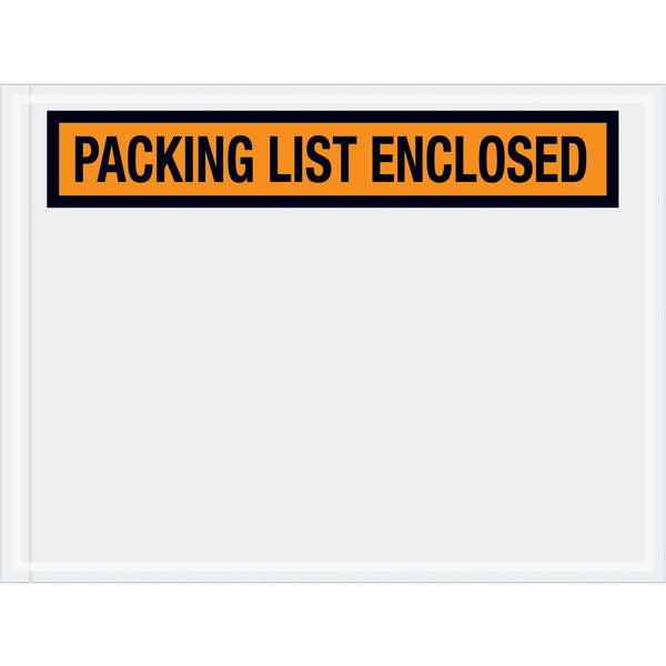 Tape Logic® "Packing List Enclosed" Envelopes, 4 1/2" x 6", Orange, 1000/Case Case Of 1000