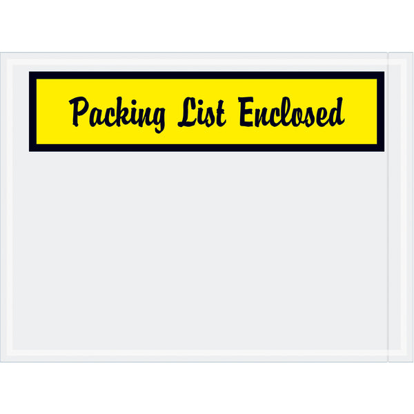 4 1/2 x 6" Yellow "Packing List Enclosed" Envelopes (PL443), Case Of 1000 Case Of 1000