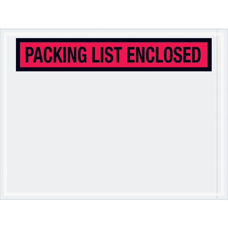 4 1/2 x 6" Red "Packing List Enclosed" Envelopes (PL451), Case Of 1000 Case Of 1000