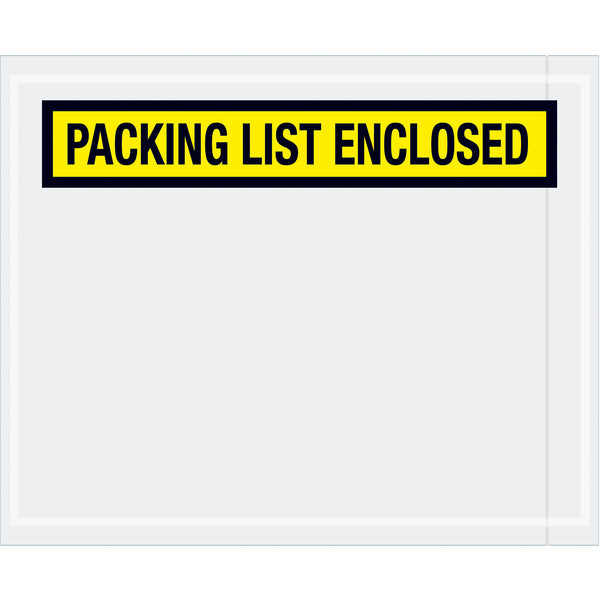 Tape Logic® "Packing List Enclosed" Envelopes, 4 1/2" x 5 1/2", Yellow, 1000/Case Case Of 1000