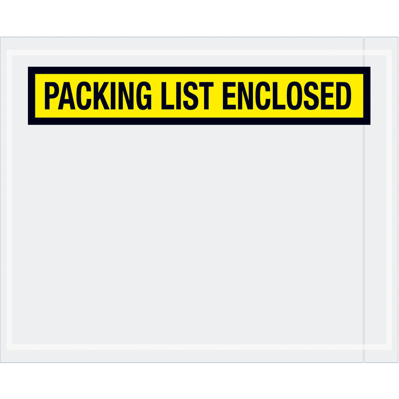 Tape Logic® "Packing List Enclosed" Envelopes, 4 1/2" x 5 1/2", Yellow, 1000/Case Case Of 1000