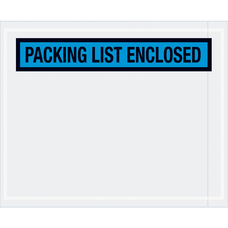 Tape Logic® "Packing List Enclosed" Envelopes, 4 1/2" x 5 1/2", Blue, 1000/Case Case Of 1000