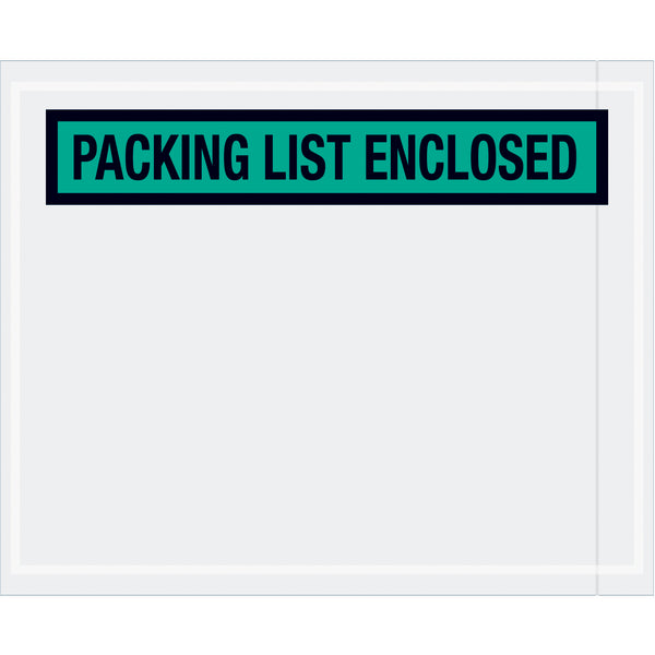 Tape Logic® "Packing List Enclosed" Envelopes, 4 1/2" x 5 1/2", Green, 1000/Case Case Of 1000