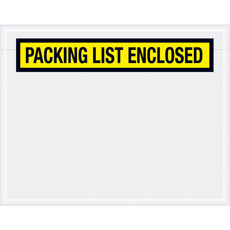 Tape Logic® "Packing List Enclosed" Envelopes, 7" x 5 1/2", Yellow, 1000/Case Case Of 1000