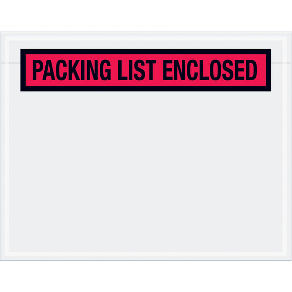 Tape Logic® "Packing List Enclosed" Envelopes, 7" x 5 1/2", Red, 1000/Case Case Of 1000