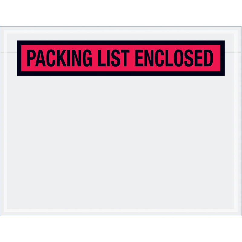 Tape Logic® "Packing List Enclosed" Envelopes, 7" x 5 1/2", Red, 1000/Case Case Of 1000