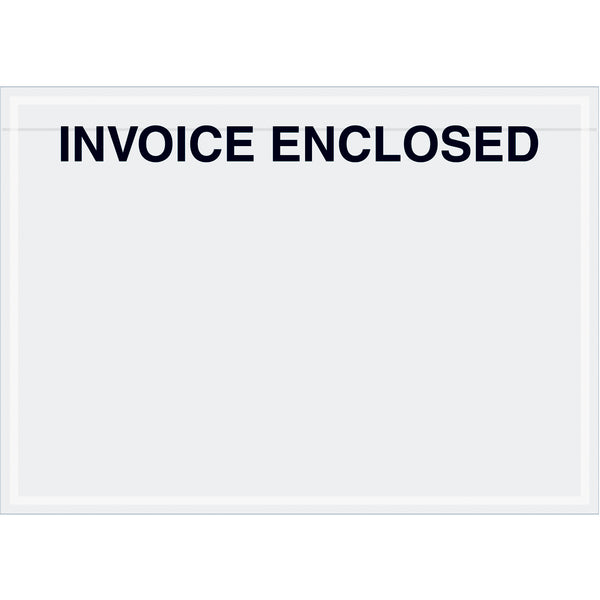 7 x 5" Clear Face "Invoice Enclosed" Envelopes, Case Of 1000 Case Of 1000